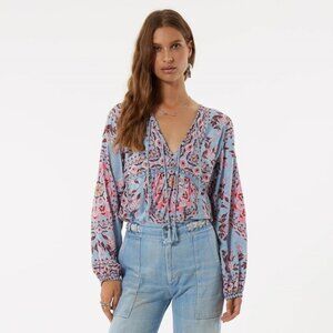 Spell Pandora Aquamarine Blouse XS b71